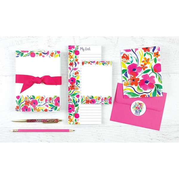 Desk Note Set - New! Painterly Blooms