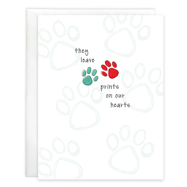 Pet Sympathy card - Paw Prints
