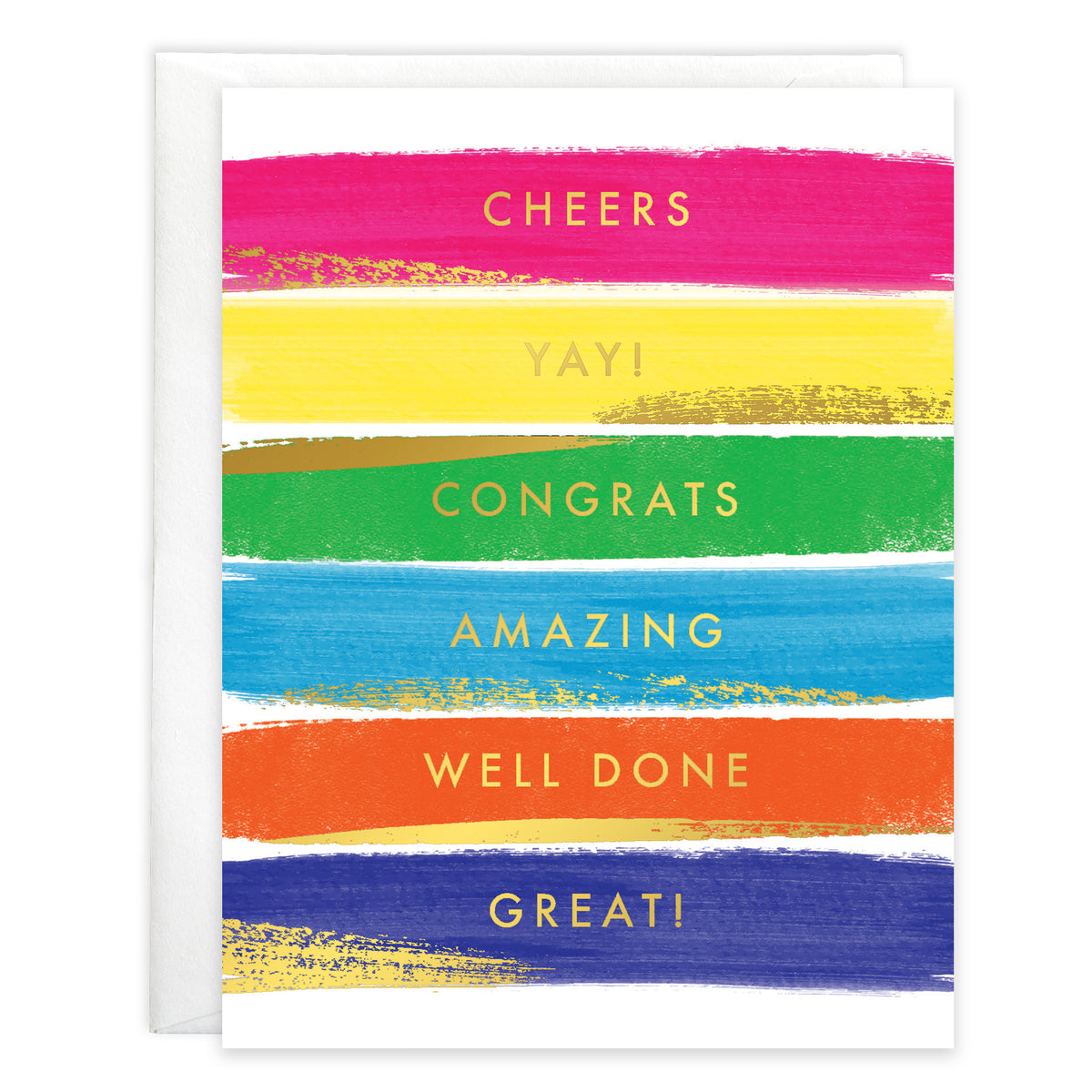 Congratulations card - Color Brush Strokes Gina B Designs Congratulations card - Color Brush Strokes Gina B Designs