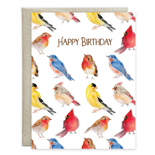 Birthday card  - Songbird Pattern
