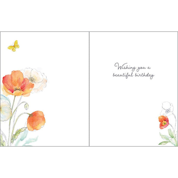 Birthday card  - Happy Poppies