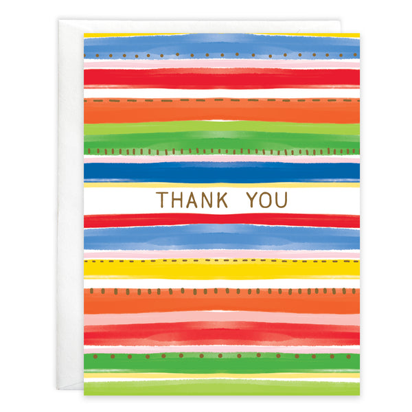 Thank You card  - Bold Stripes