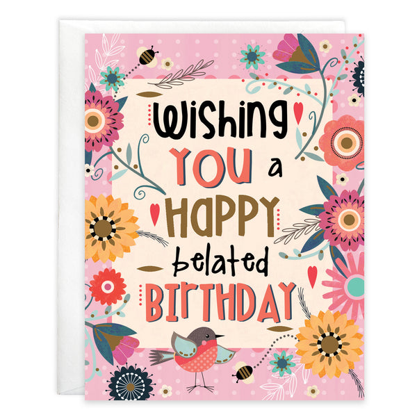 Birthday card  - Belated Birthday Border