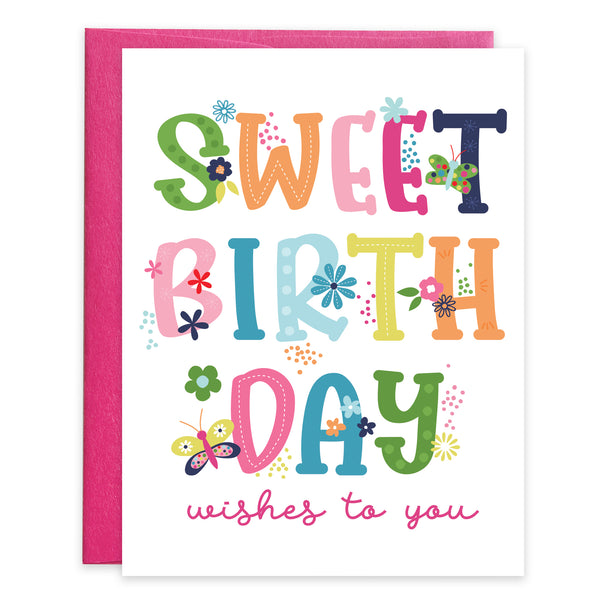 Birthday card  - Sweet Flowers Birthday