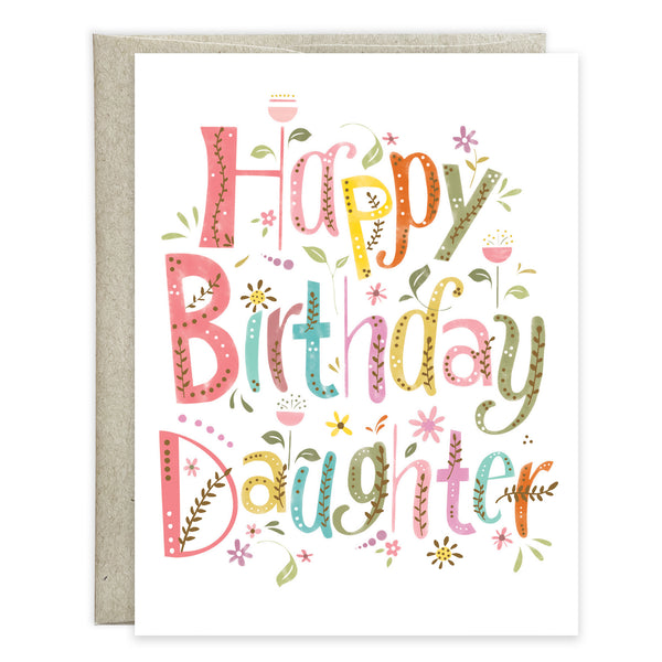 Birthday card - Daughter Flora Birthday