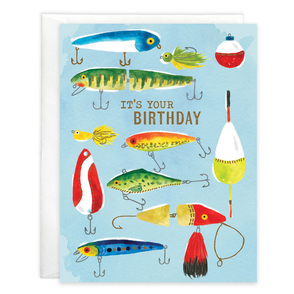 Birthday card  - Fishing Lures