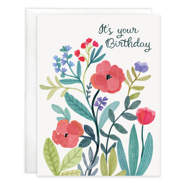 Birthday card  - Secret Garden Flowers