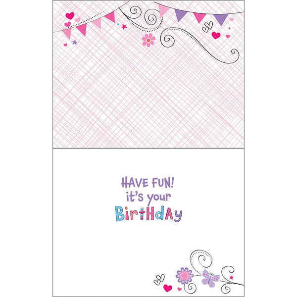 Birthday card  - Pink Birthday Banners, Gina B Designs