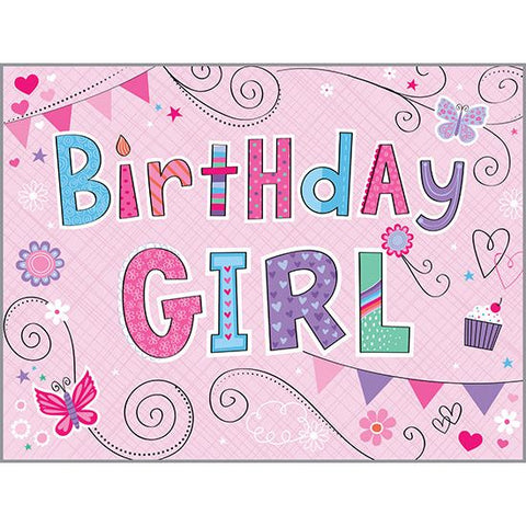 Birthday card  - Pink Birthday Banners, Gina B Designs