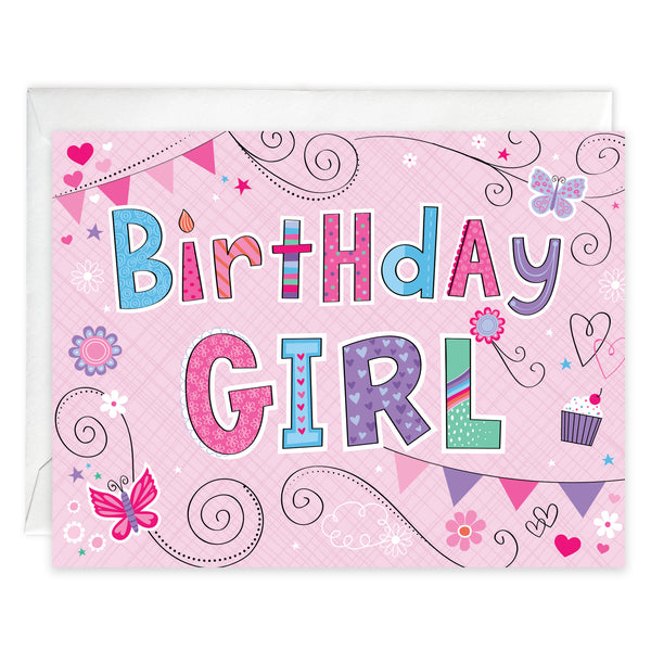 Birthday card  - Pink Birthday Banners