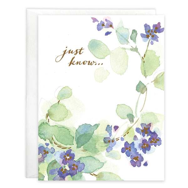 Thinking of You card - Flowering Vine