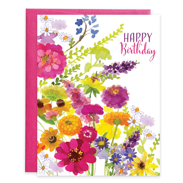 Birthday card  - Summer Flowers