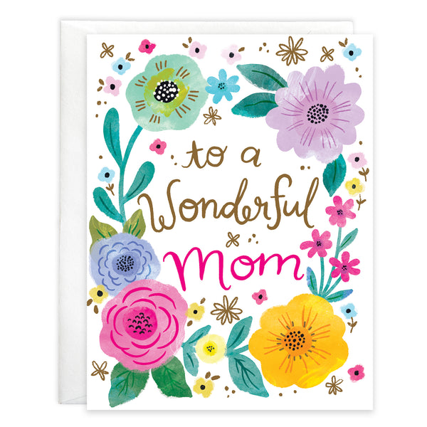 Mother's Day card - Mom Flower Border