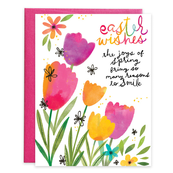 Easter Card - Bright Tulips