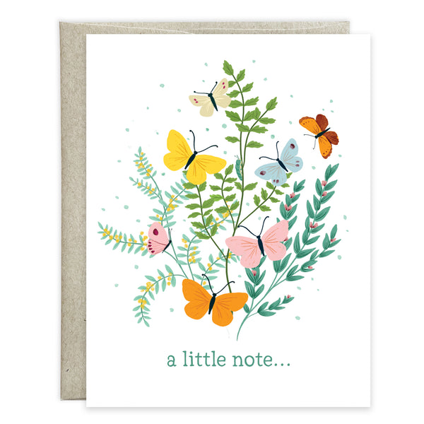 Thinking of You card - Ferns/Butterflies