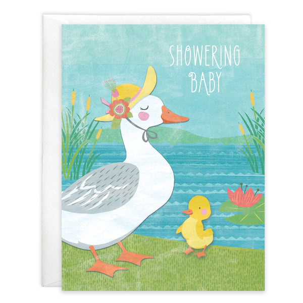 Baby card - Momma Duck