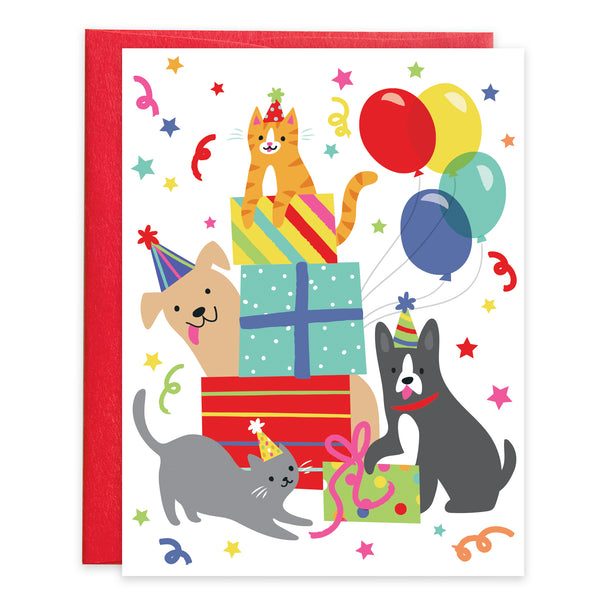 Birthday card  - Bday Dogs and Cats