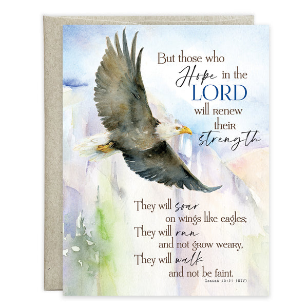 {with scripture} Thinking of You Card - Wings of an Eagle