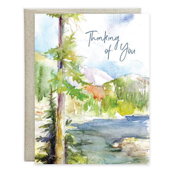 {with scripture} Thinking of You Card - Lake and Mountain