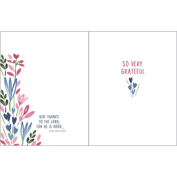 {with scripture} Thank You Card - Blue Daisy, Gina B Designs