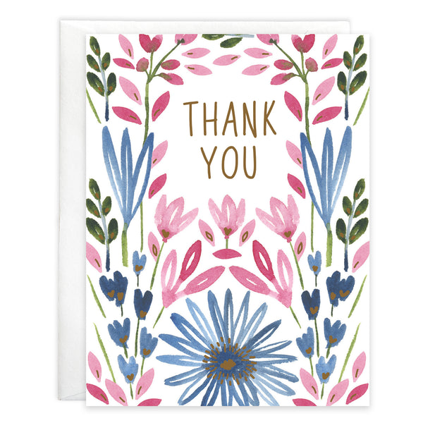 {with scripture} Thank You Card - Blue Daisy