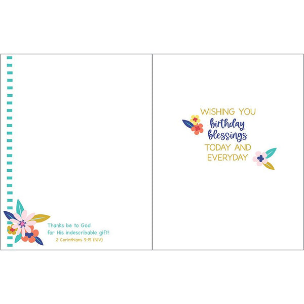{with scripture} Birthday Card - Flower Cake, Gina B Designs