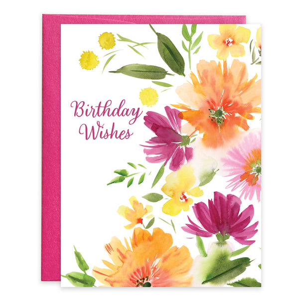 {with scripture} Birthday Card - Joyful Flowers