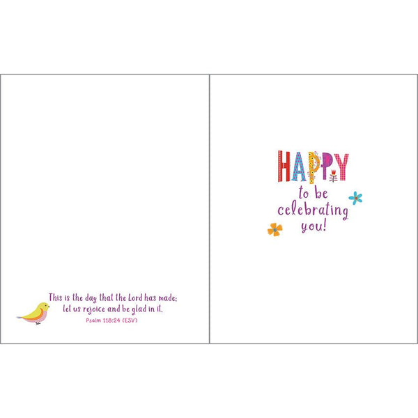 {with scripture} Birthday Card - Birthday Words, Gina B Designs