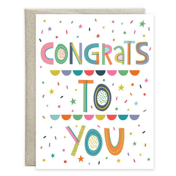 {with scripture} Congratulations Card - Scallops & Confetti