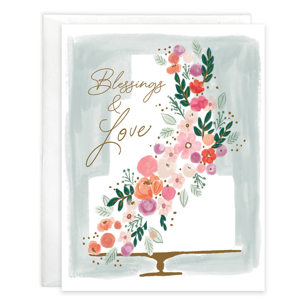 {with scripture} Wedding card - Tiered Love Cake