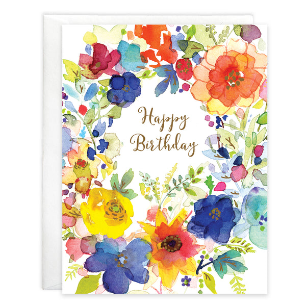 {with scripture} Birthday Card - All Flowers