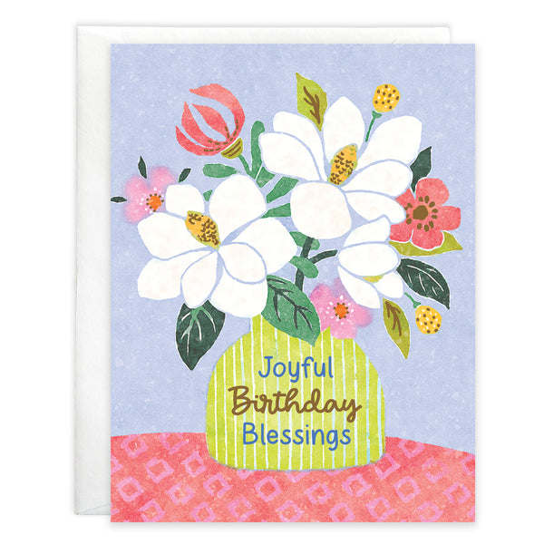 {with scripture} Birthday Card - Blooming Vase