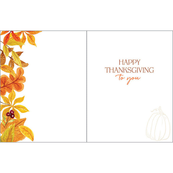 Thanksgiving card - Leaf Border, Gina B Designs
