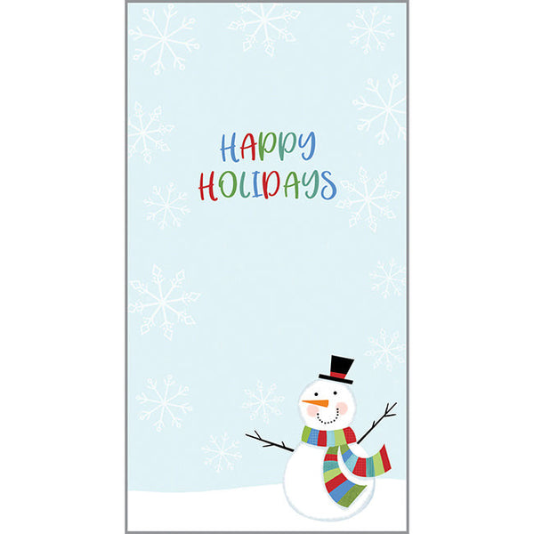 Money/Gift Card - Stripe Scarf Snowman, Gina  B Designs