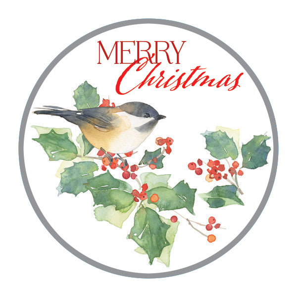 Holiday Envelope Seals - Holly Chickadee, Gina B Designs