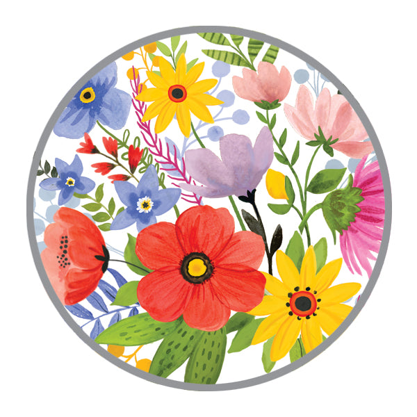 Envelope Seals - Blue Stripe Flowers, Gina B Designs