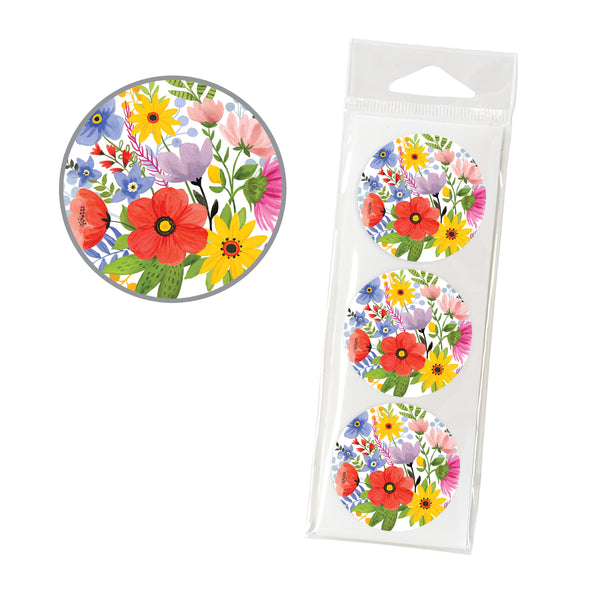 Envelope Seals - Blue Stripe Flowers, Gina B Designs