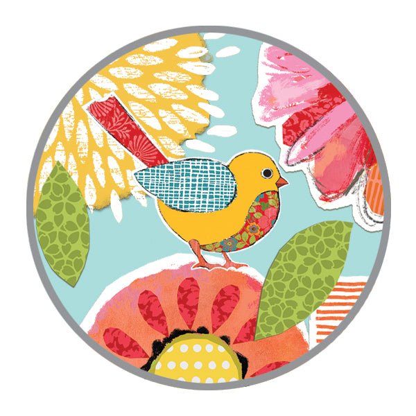 Envelope Seals - Bird on Flower, Gina B Designs