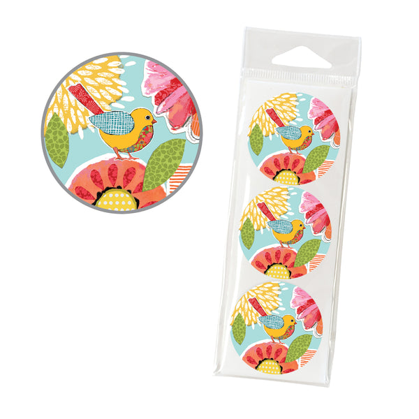 Envelope Seals - Bird on Flower, Gina B Designs
