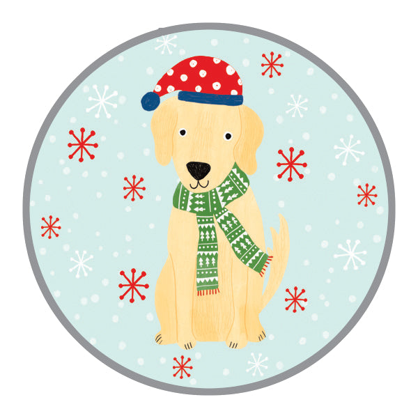 Holiday Envelope Seals - Winter Pup, Gina B Designs