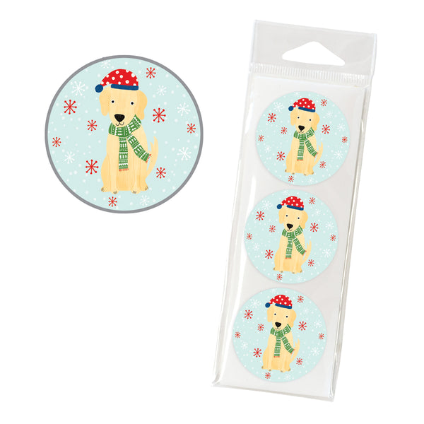 Holiday Envelope Seals - Winter Pup, Gina B Designs
