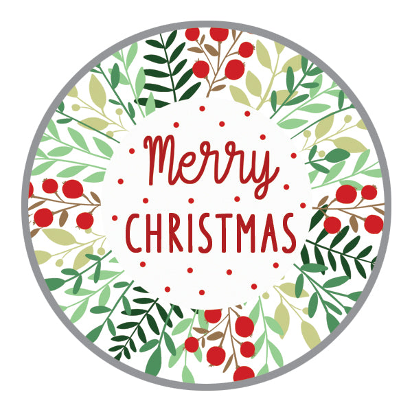 Holiday Envelope Seals - Merry Merry Wreath