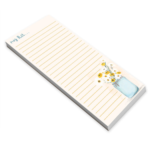List Pad- Jar of Daisies