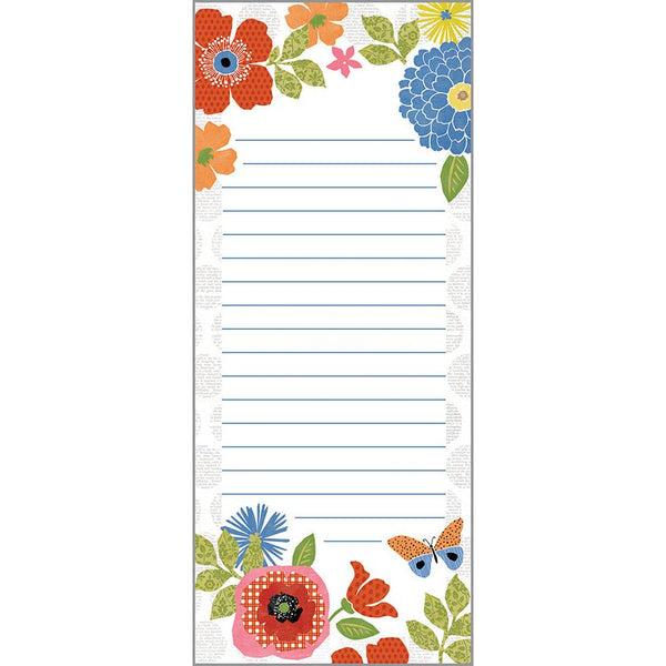 List Pad - Patterned Flowers