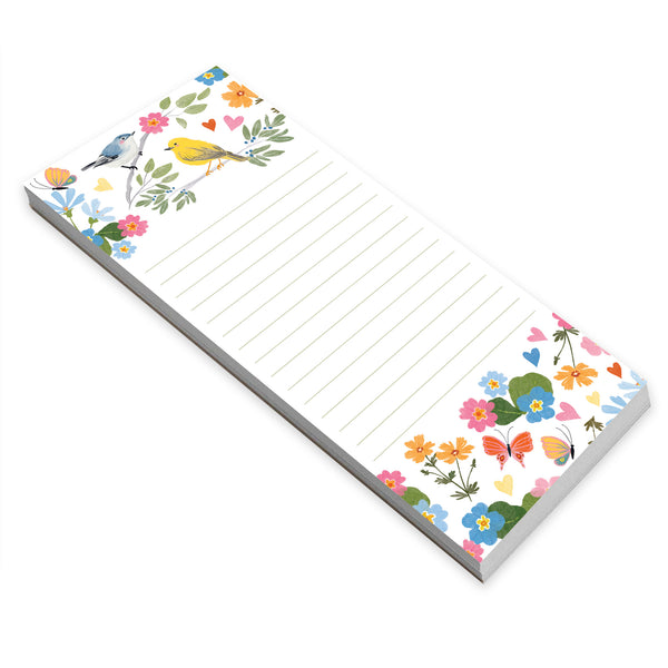 List Pad - Songbirds and Flowers