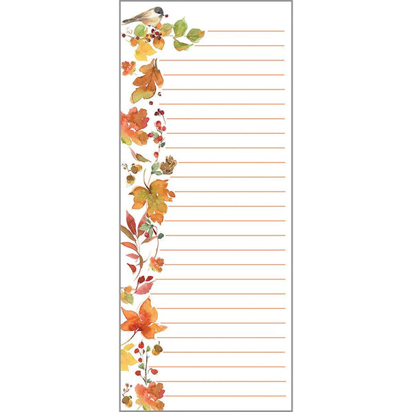 Holiday List Pad - Fall Leaves/Berries