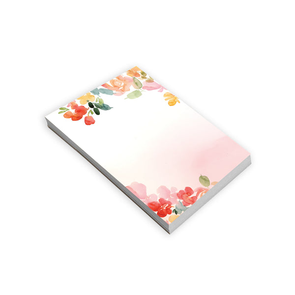 Memo Pad -  Happiest Red Flowers