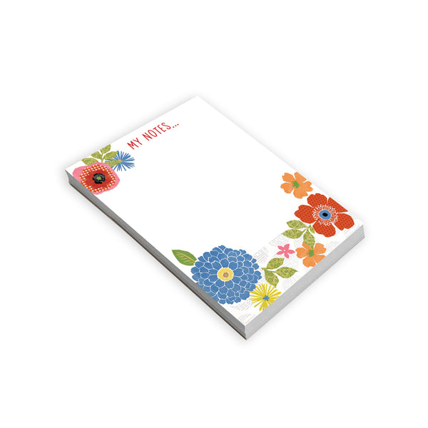 Memo Pad - Patterned Flowers