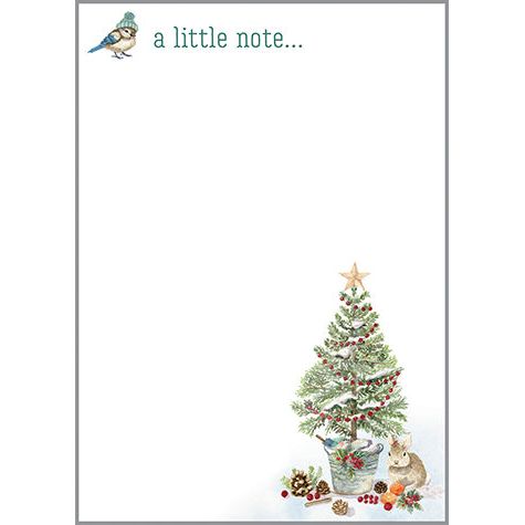 Holiday Memo Pad - Forest Animals Christmas