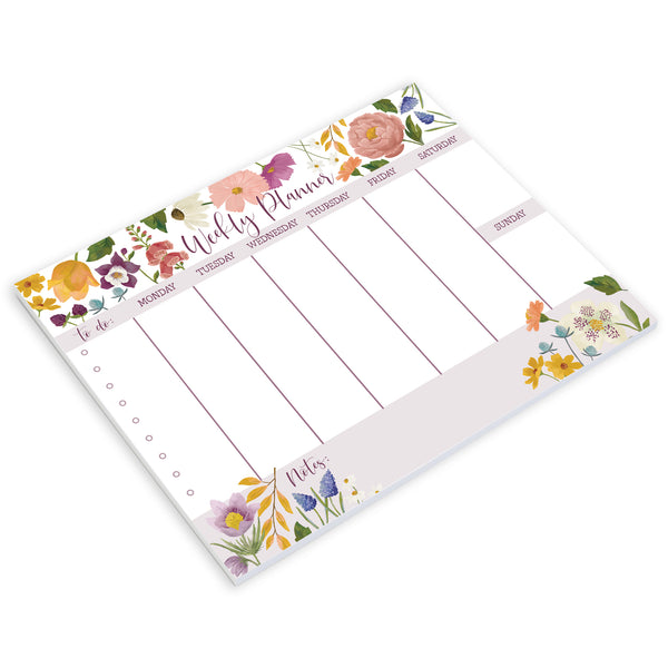 Weekly Planner Pad - Garden Flowers
